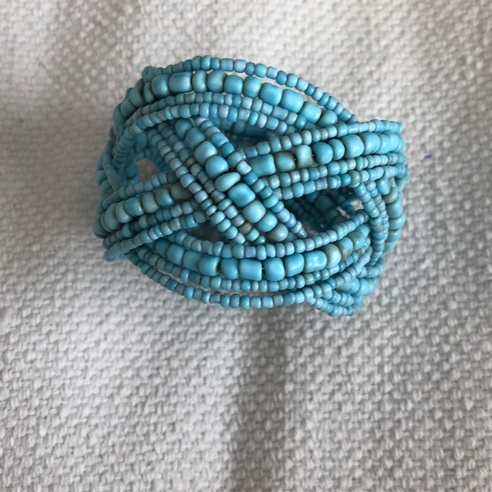 Turquoise stone bracelet cuff